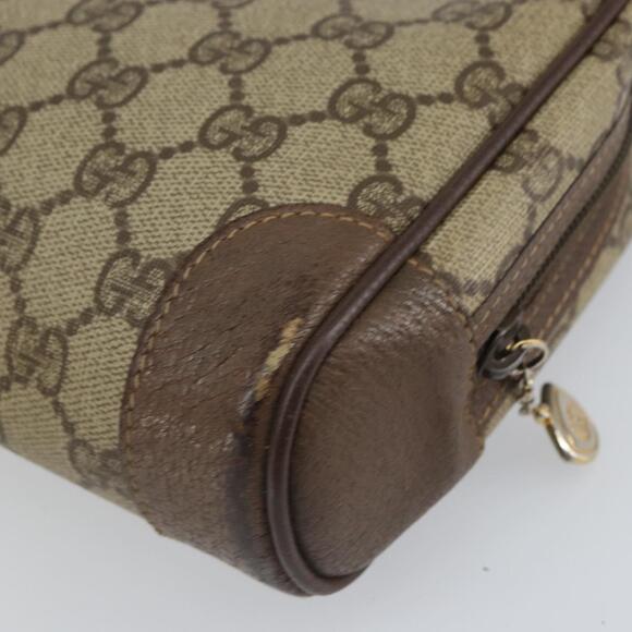 GUCCI GG Supreme Clutch Bag PVC Beige Auth hk3292 - Picture 15 of 16